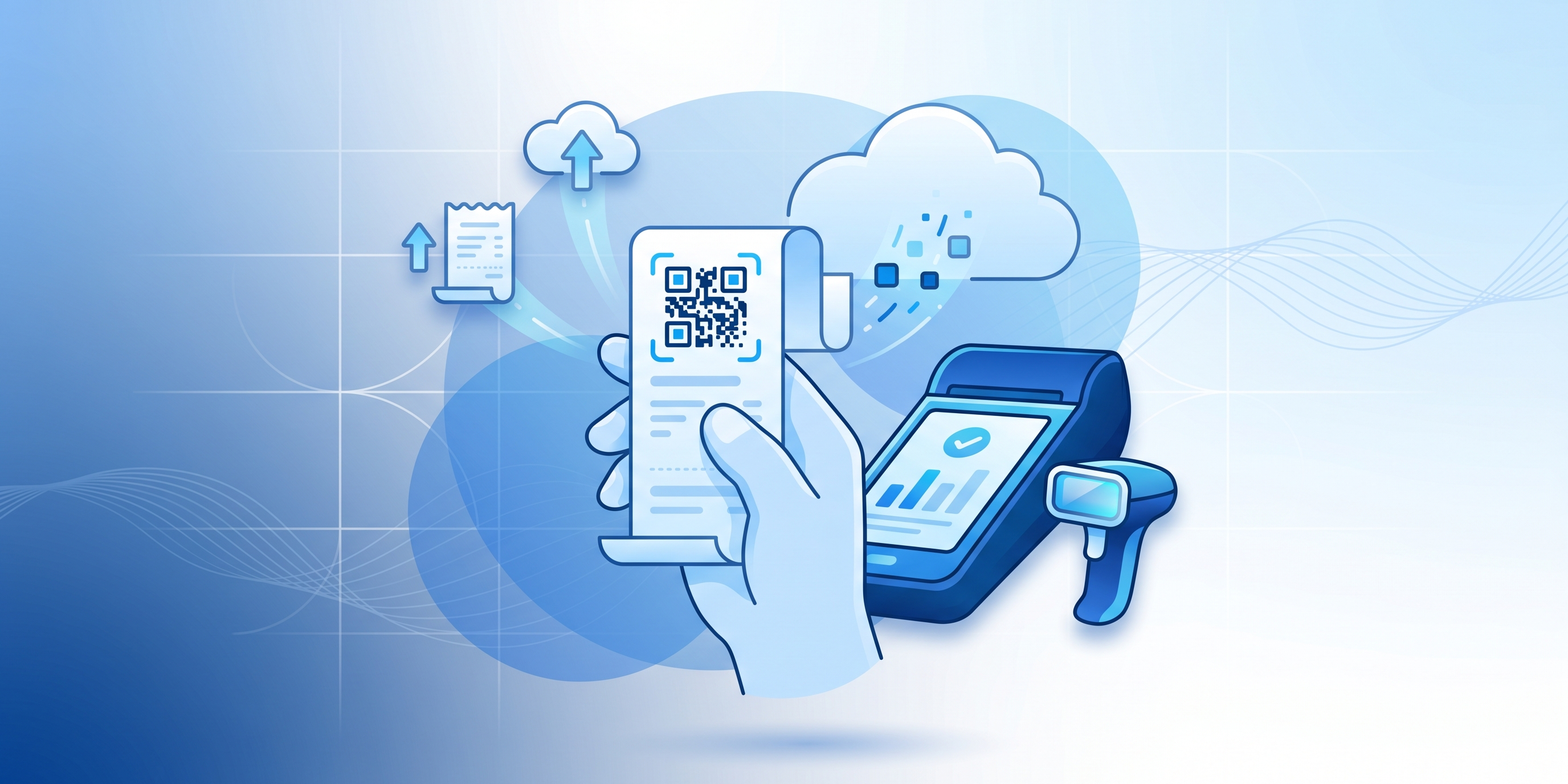 Comerciante emitindo NFC-e no PDV e entregando o cupom ao cliente no balcão da loja